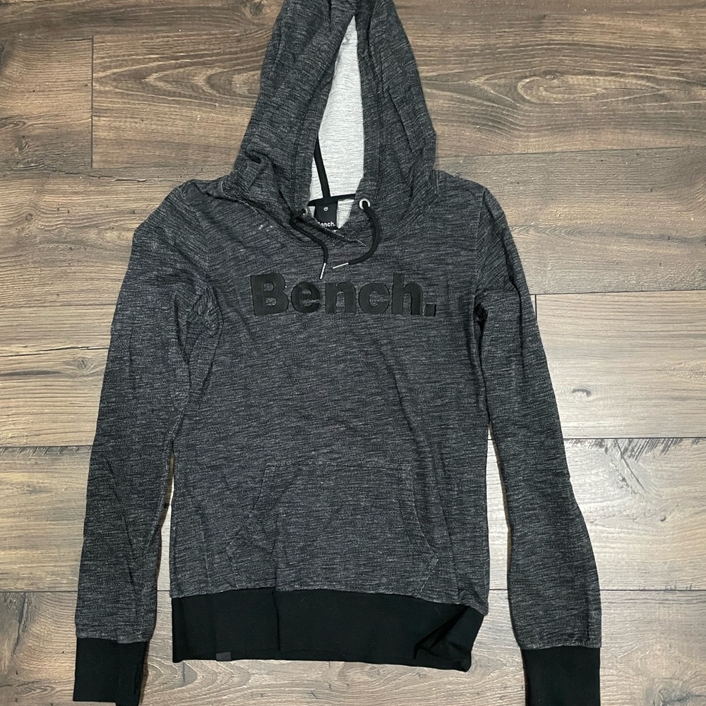 Bench, gray and black hoodie. Medium.
